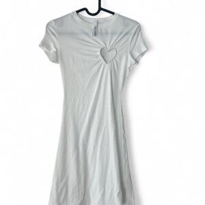 SKIMS Cotton Jersey Heart Mini Dress Snow XS